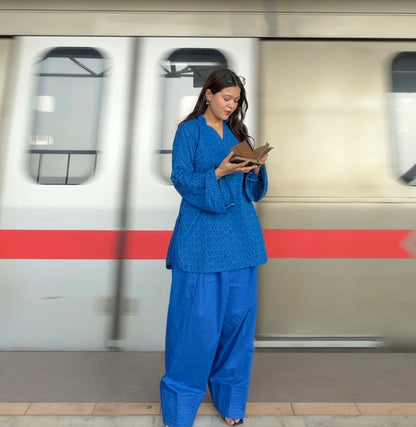 Mavi Farshi Salwar Set