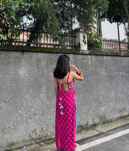 Navrangi Backless In Pink