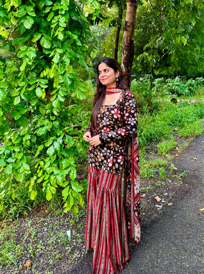 Naqsh Corset Back Sharara Set