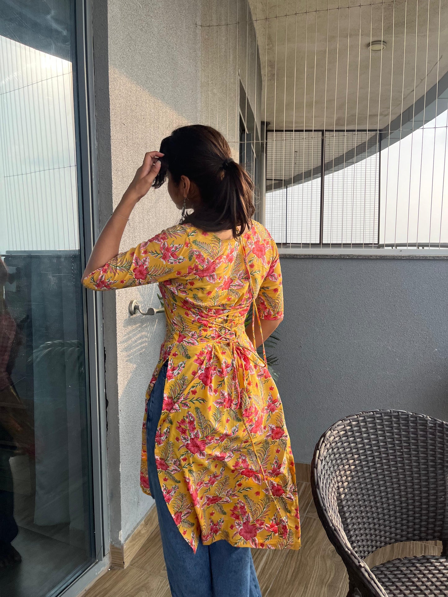 Maya Corset Back Long Kurti