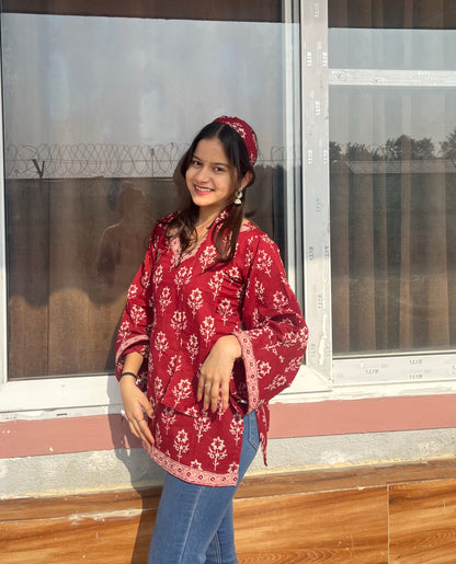 Suhavi Short Kurti ( With neck band)