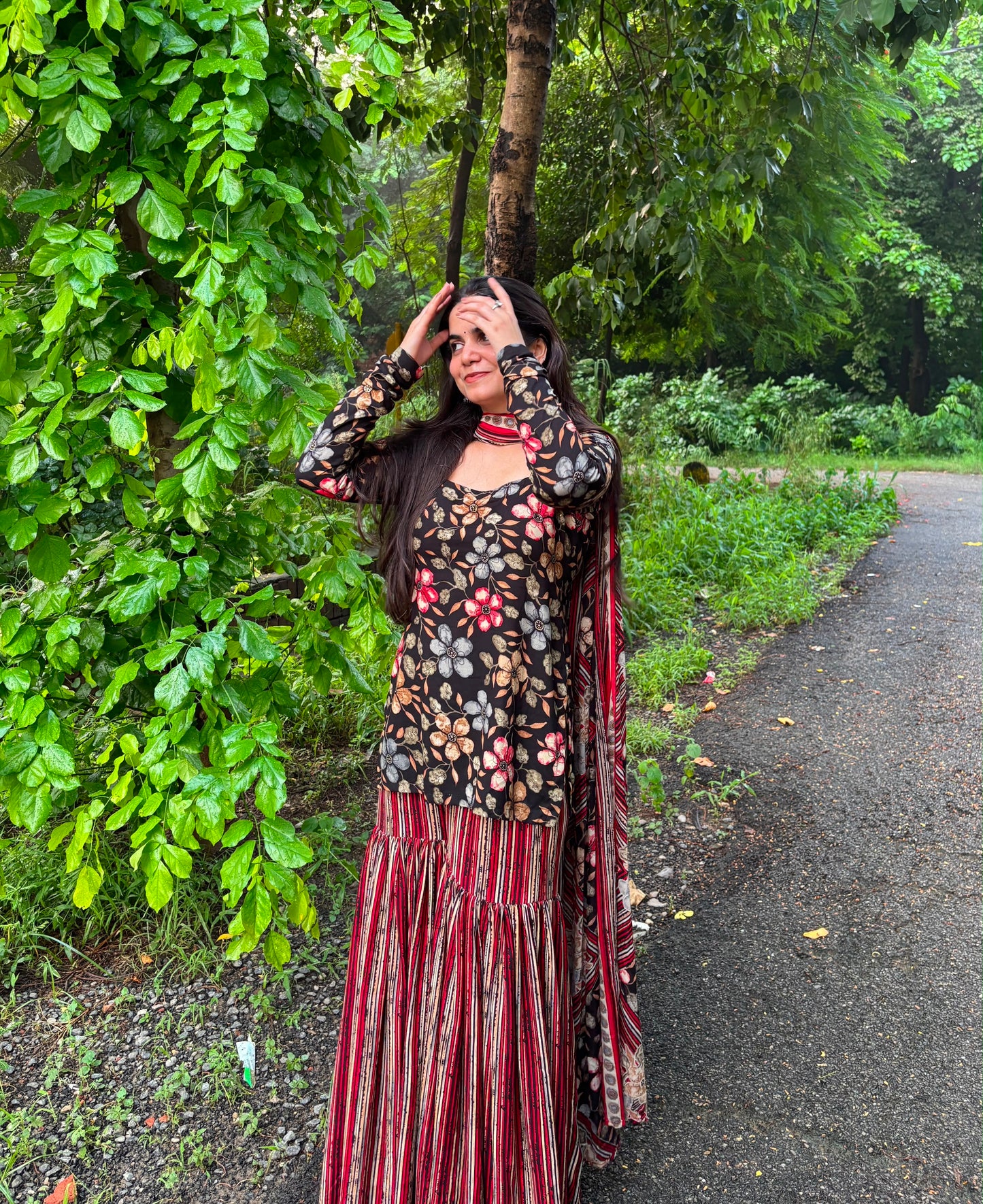 Naqsh Corset Back Sharara Set