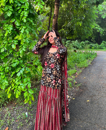 Naqsh Corset Back Sharara Set