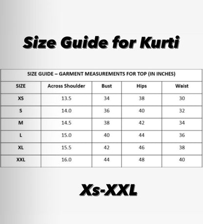 Purple Leaf Straight Short Kurti