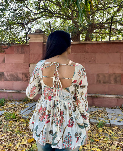Dhun backless peplum kurti