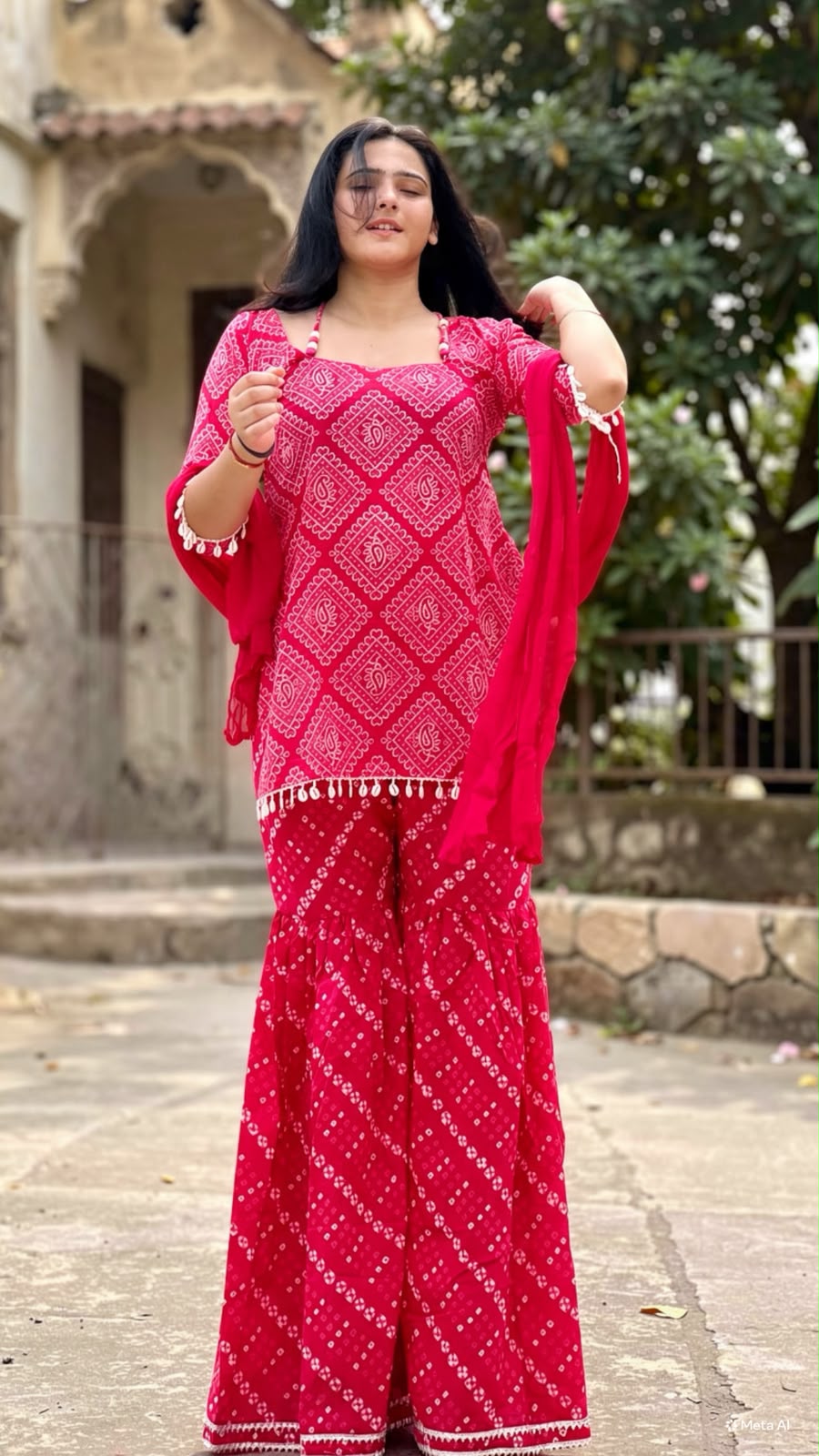 Pink Sharara Set ( With Dupatta)