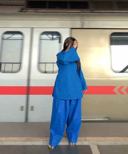 Mavi Farshi Salwar Set