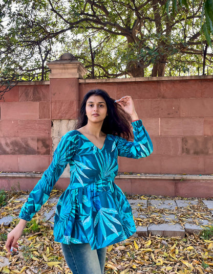Nadira Backless Peplum Kurti