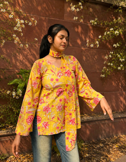 Hunny Short Kurti ( with neck band)