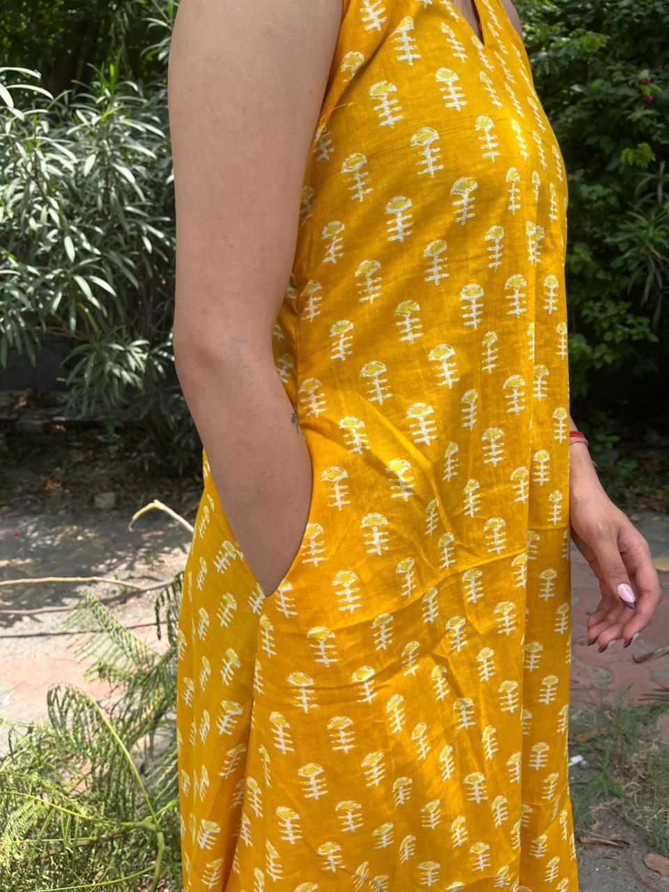 Haldi A-line Dress
