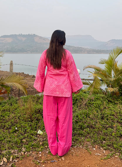 Pink Hakoba Farshi Salwar Set