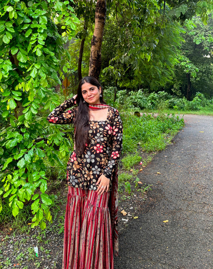 Naqsh Corset Back Sharara Set