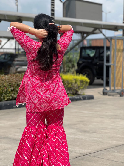 Pink Sharara Set ( Without Dupatta)