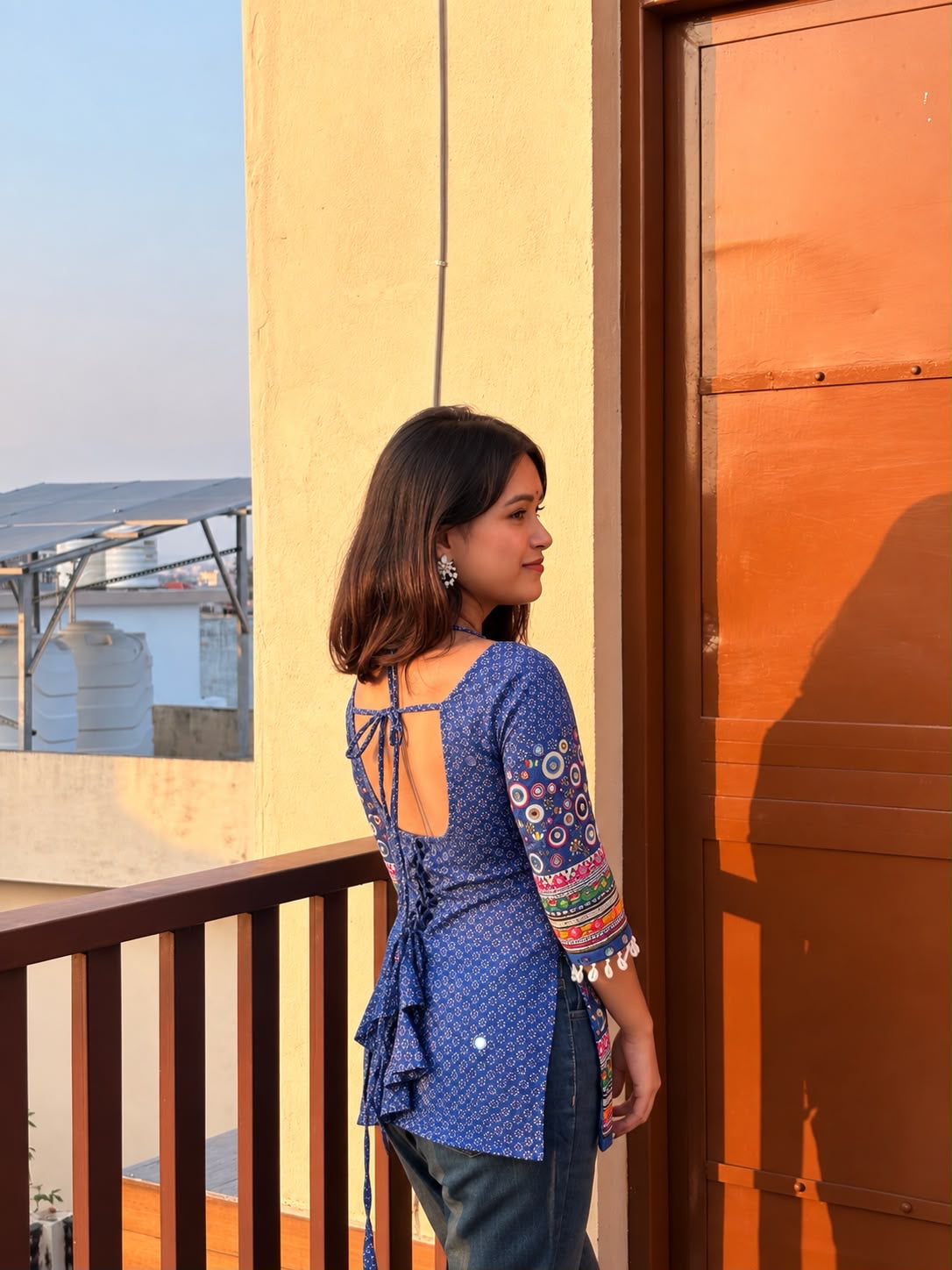 Jhoom (Blue) Corset Kurti