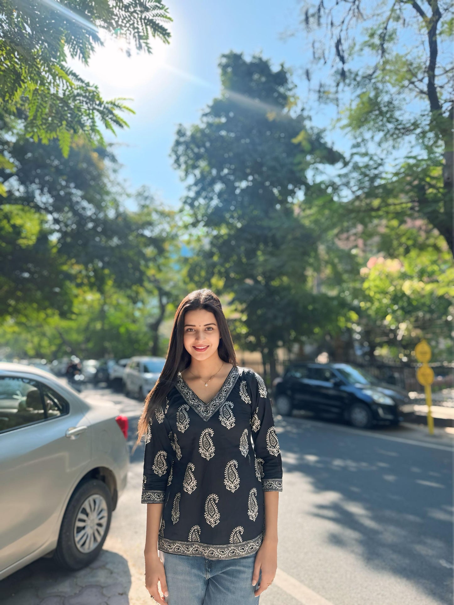 Black Beauty straight short kurti