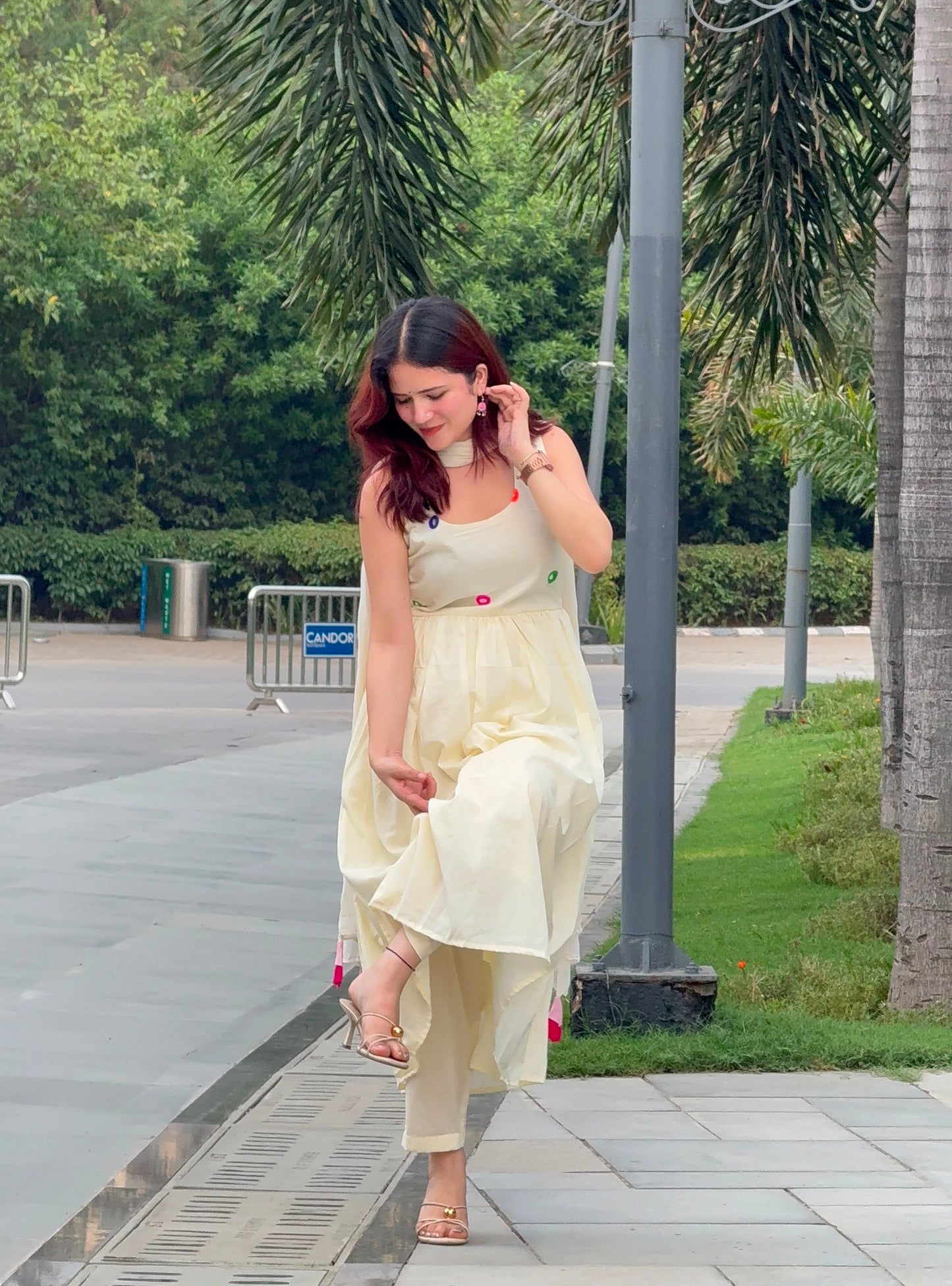 Swan Anarkali Set