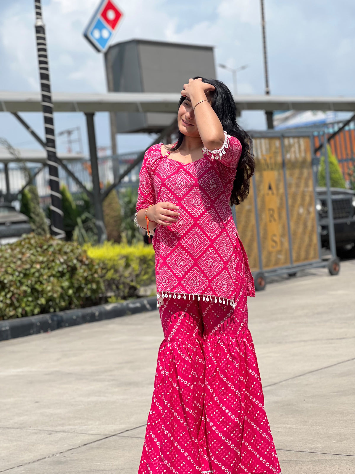 Pink Sharara Set ( Without Dupatta)