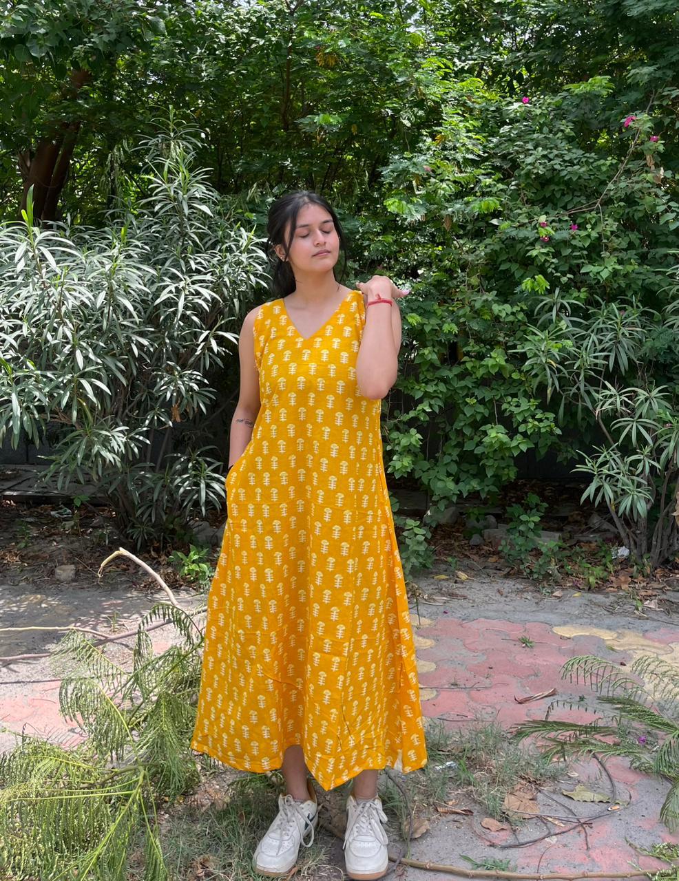 Haldi A-line Dress