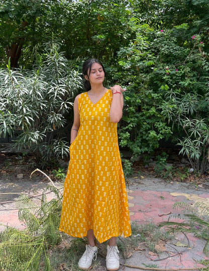 Haldi A-line Dress