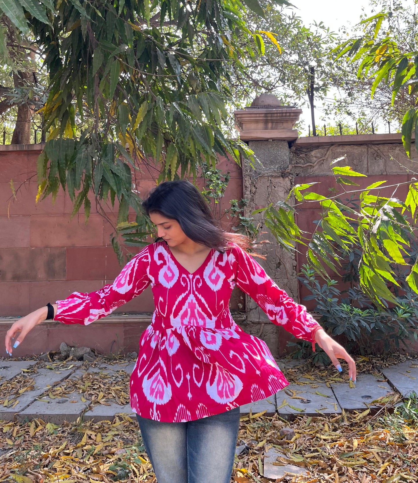 Shivali backless peplum kurti