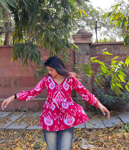Shivali backless peplum kurti