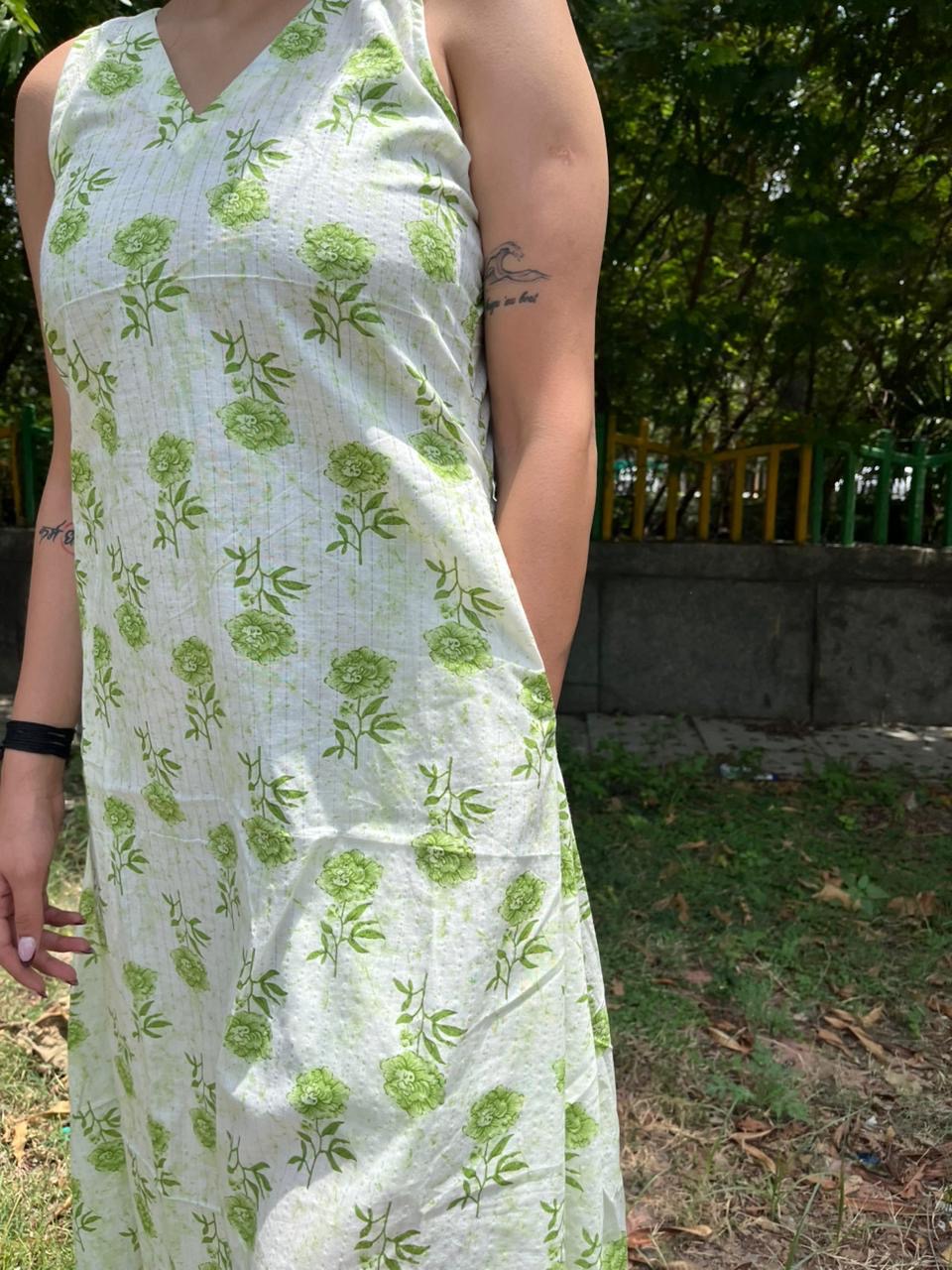 Leafora A-line Dress