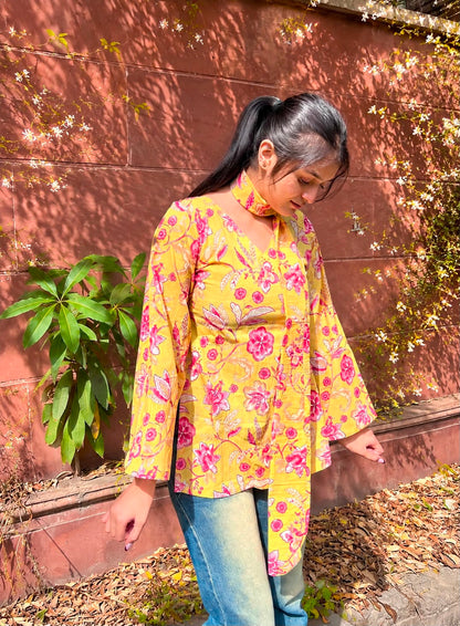 Hunny Short Kurti ( with neck band)