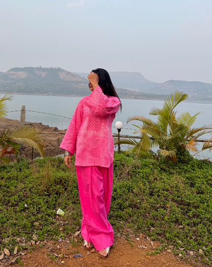 Pink Hakoba Farshi Salwar Set