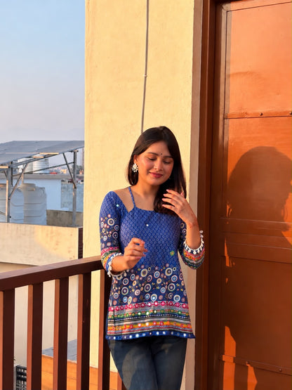 Jhoom (Blue) Corset Kurti