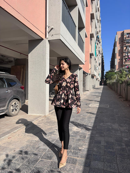 Black Noor Short Kurti Top