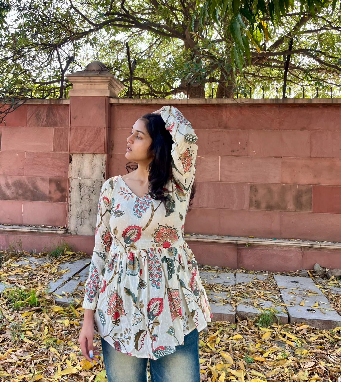 Dhun backless peplum kurti