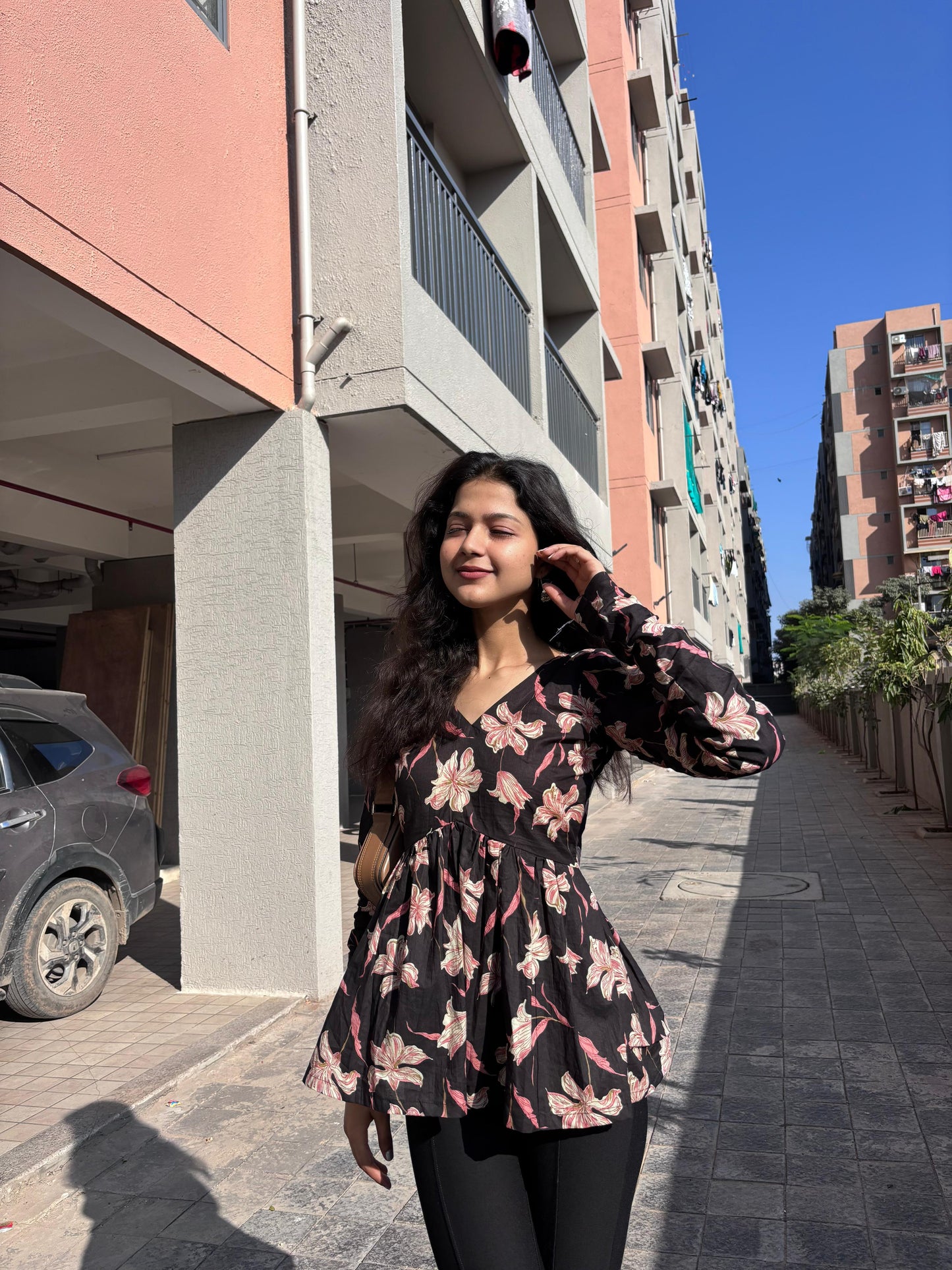 Black Noor Short Kurti Top