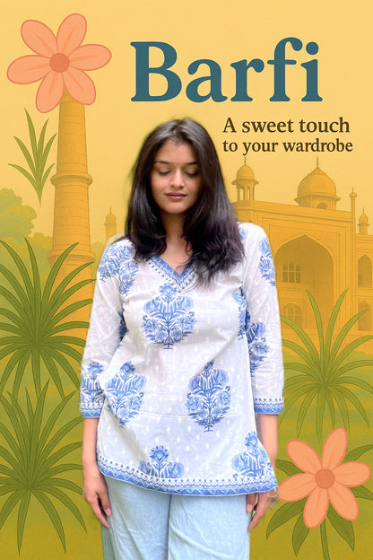 Barfi Straight Short Kurti