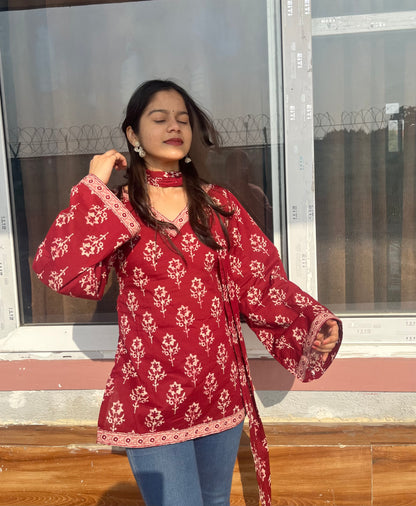 Suhavi Short Kurti ( With neck band)