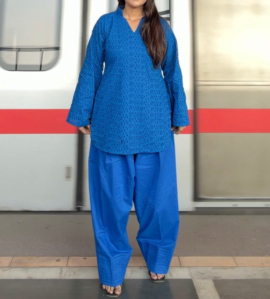 Mavi Farshi Salwar Set