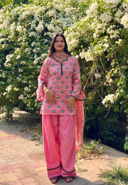 Pink Guava Farshi Set