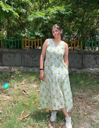 Leafora A-line Dress