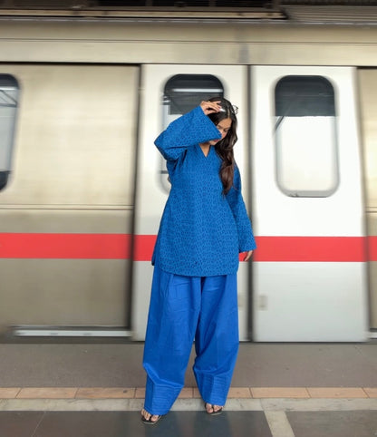 Mavi Farshi Salwar Set