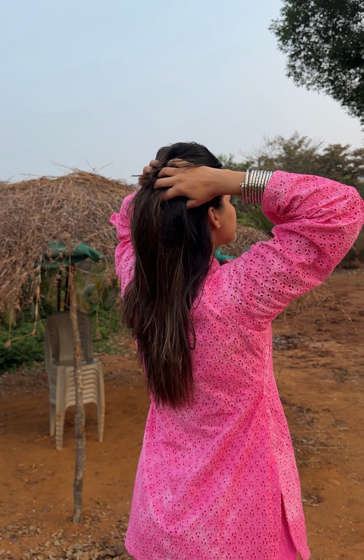 Pink Hakoba Farshi Salwar Set