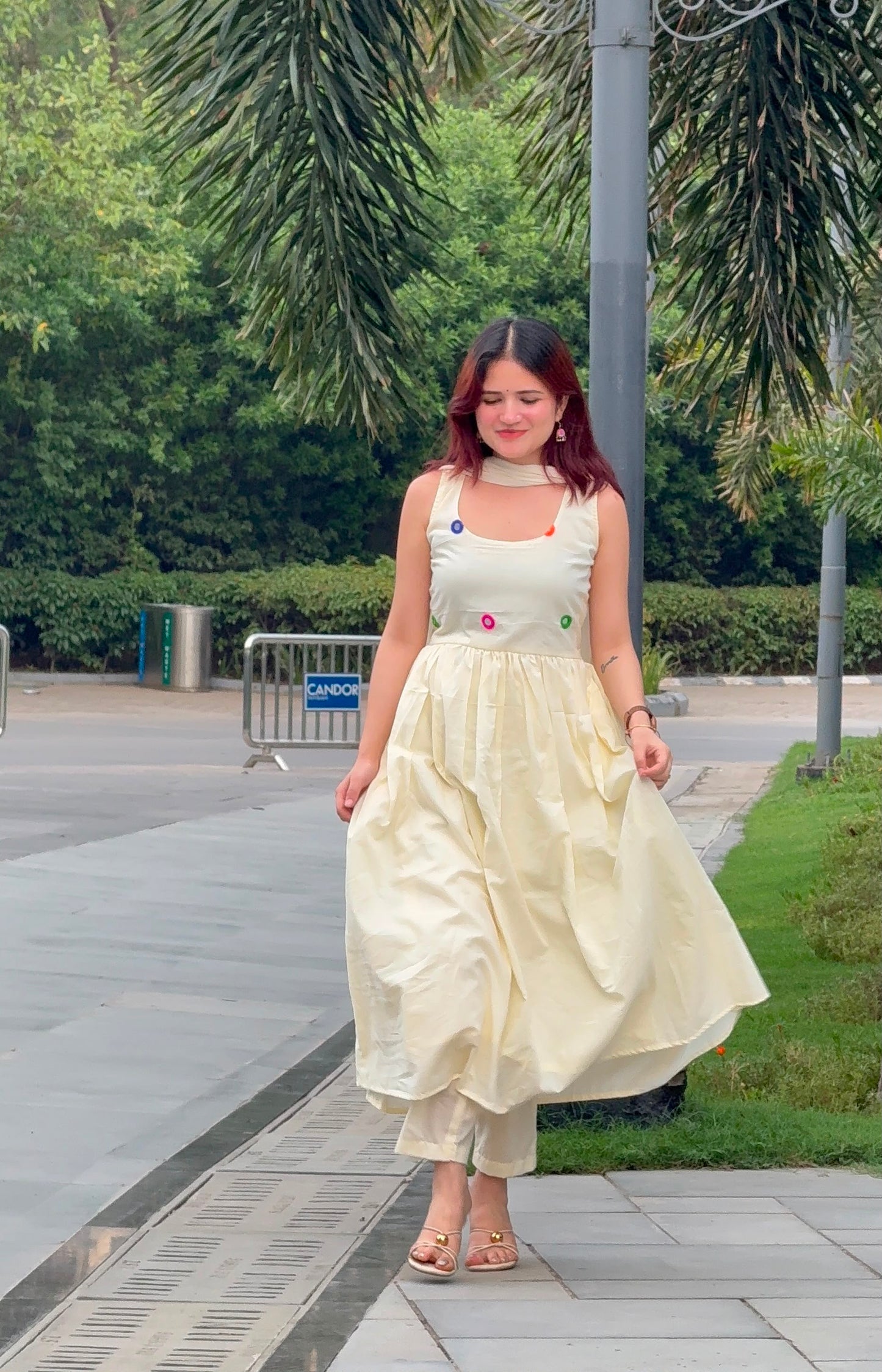 Swan Anarkali Set