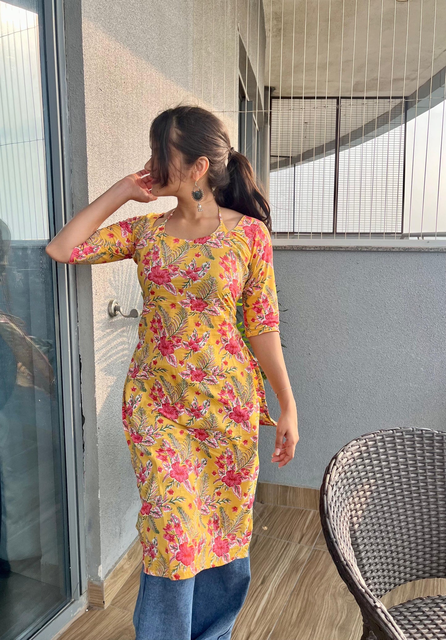 Maya Corset Back Long Kurti