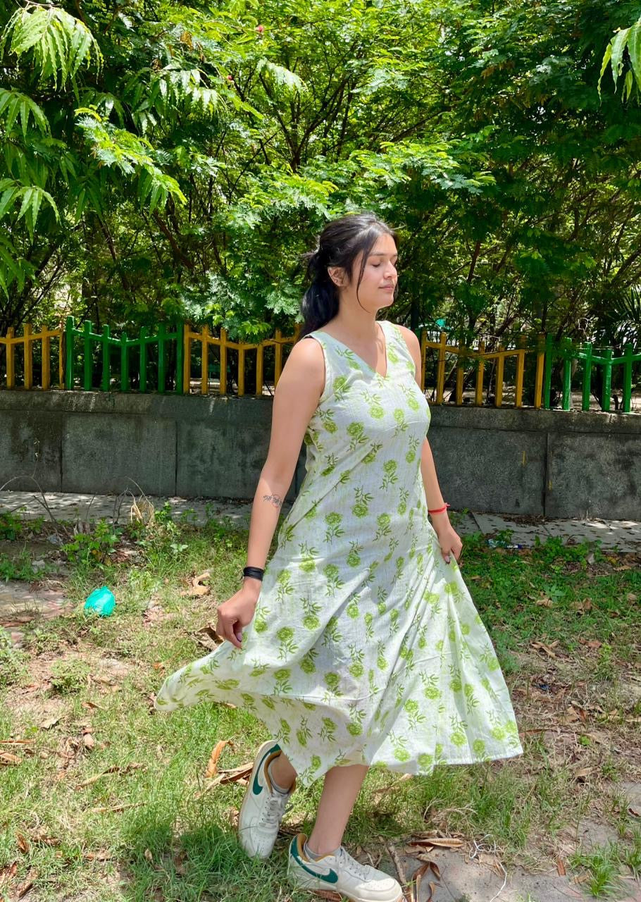 Leafora A-line Dress