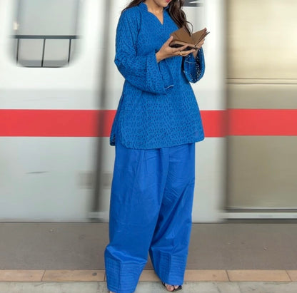 Mavi Farshi Salwar Set