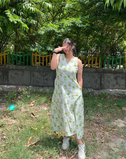 Leafora A-line Dress