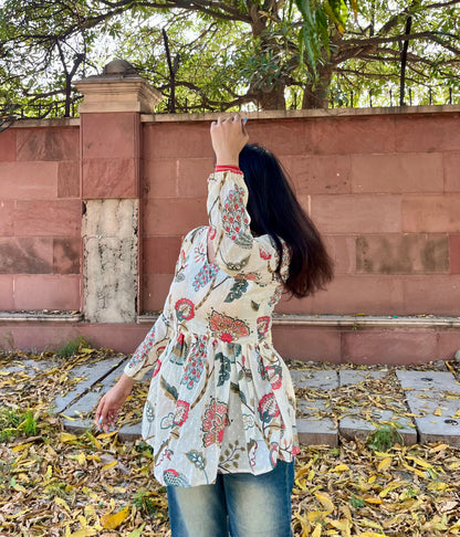 Dhun backless peplum kurti