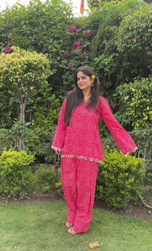 Pink Matcha  Farshi Salwar Set