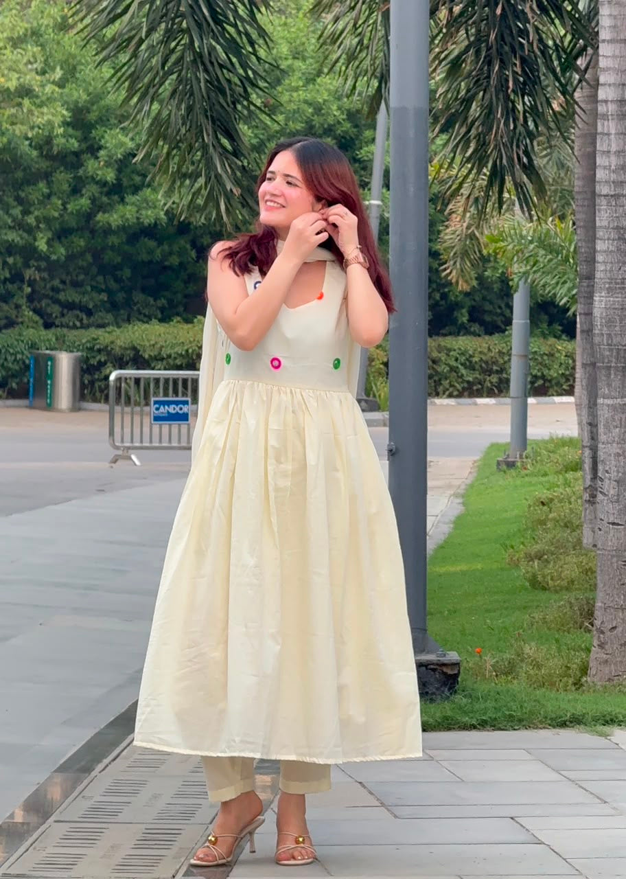 Swan Anarkali Set