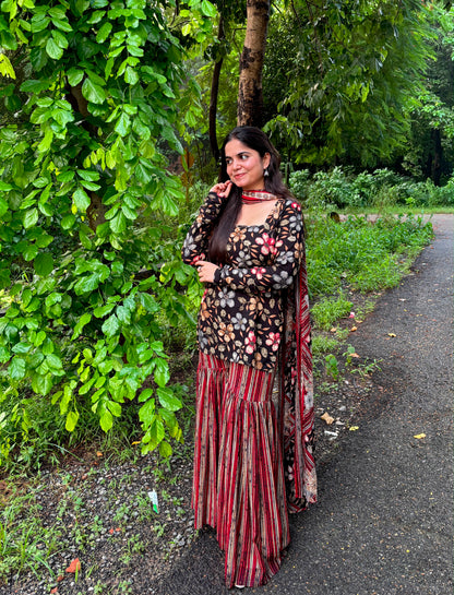 Naqsh Corset Back Sharara Set