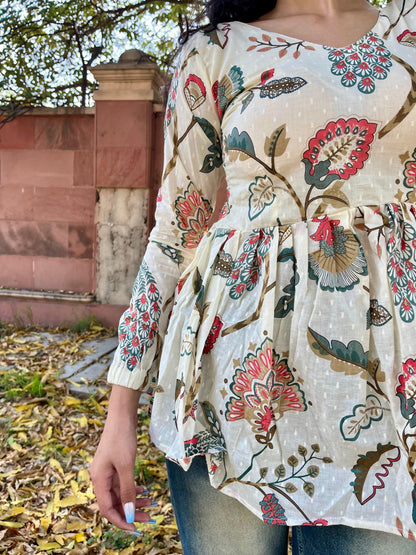 Dhun backless peplum kurti