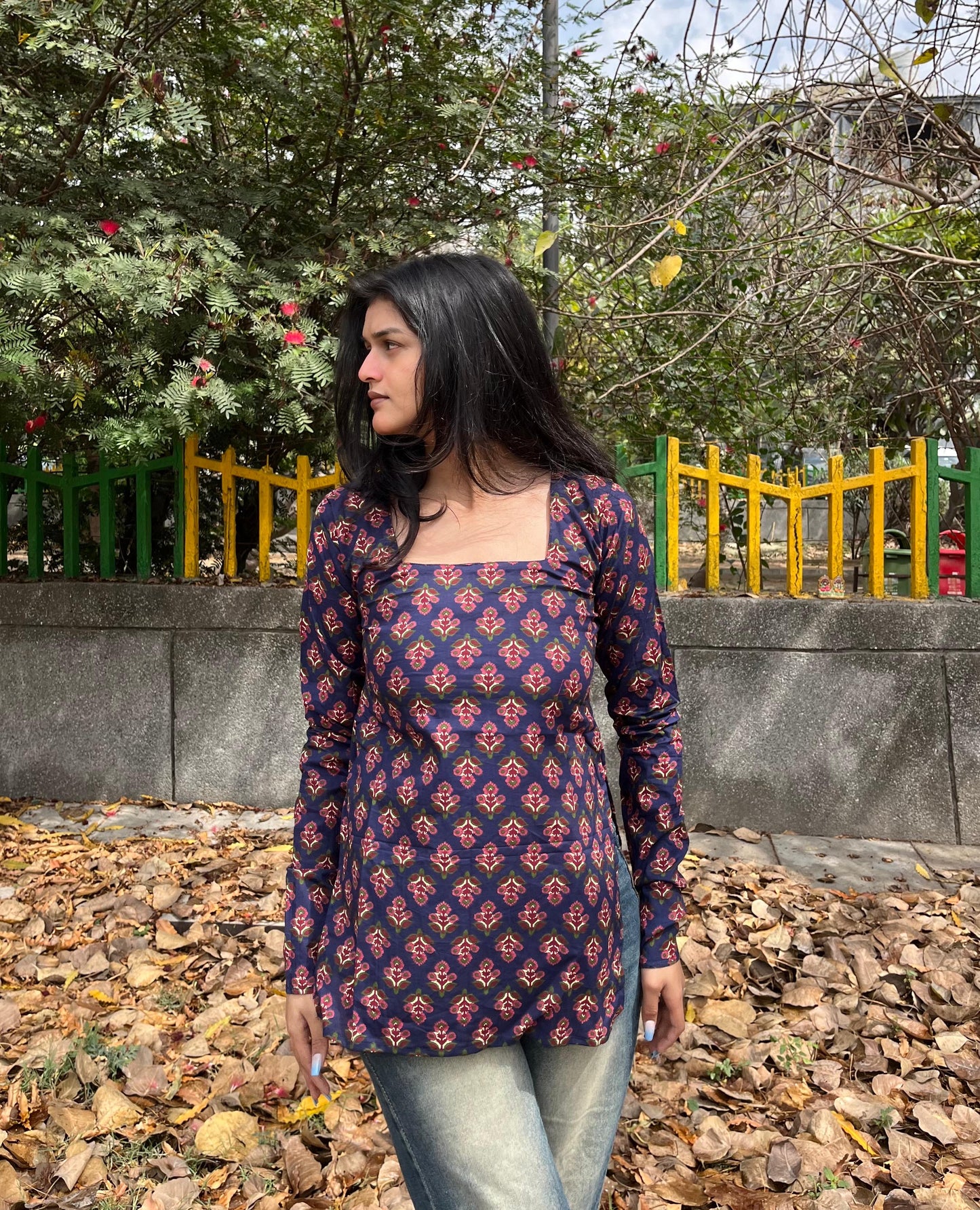 Floraya Straight Short Kurti